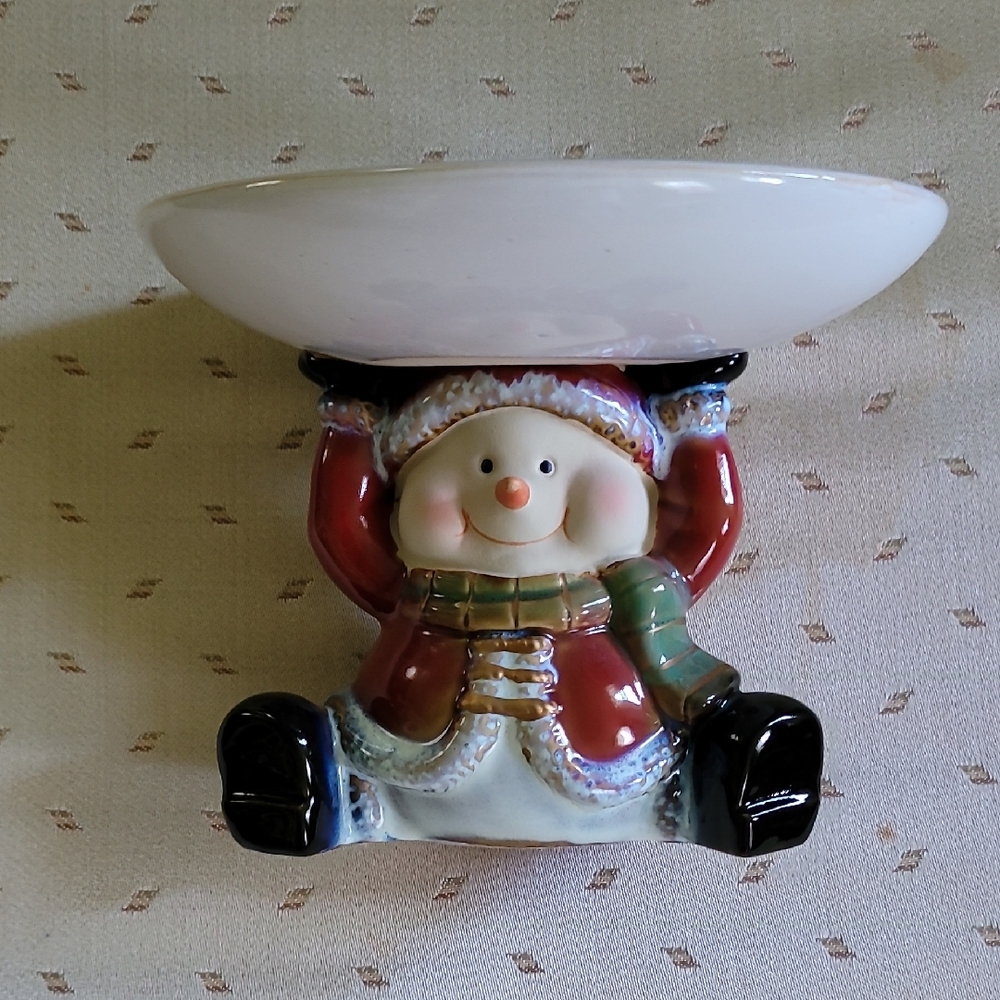 Festive Snowman Candle Holder